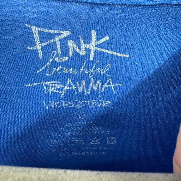 Pink Beautiful Trauma World Tour Revenge Long Sleeve T-Shirt Adult Large Blue - Picture 5 of 7